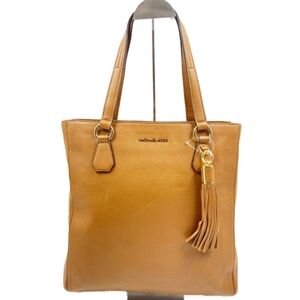 Michael Kors Tan Bedford Leather Laptop Tote w/ Tassel